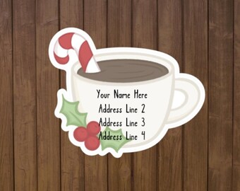 Hot chocolate cup address labels