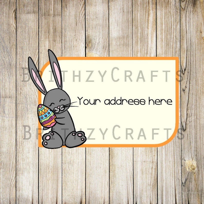 Easter Bunny and egg Address Labels Exclusive Design by Etsy