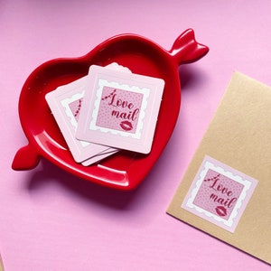 Love mail - Pegatinas cuadradas - Diseño exclusivo de BrithzyCrafts