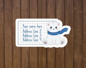 Winter bear Address Labels