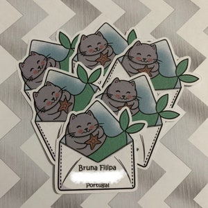 Schattig Merkitten adres etiketten - exclusief Design door BrithzyCrafts