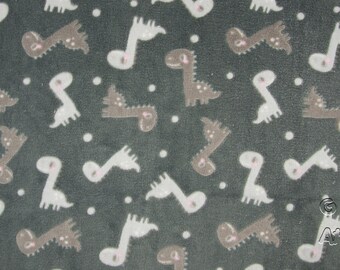 150 cm doubleface Fleece Jaquard Druck Dinos Quality Textiles grau//hellgrau