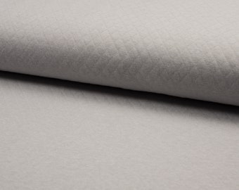 Diamond Jersey Hellgrau 165cm uni Baumwoll Steppsweat Quality Textiles