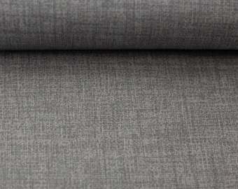 Charly coated Swafing cotton blend fabric uni width 140 cm color gray / mottled