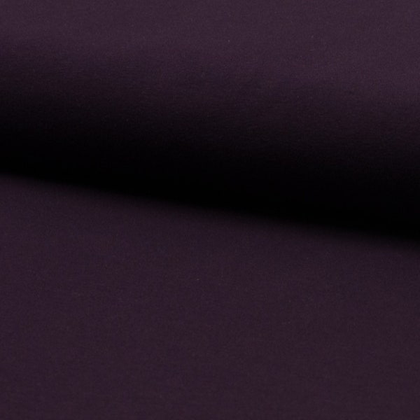 Hochwertiger Baumwoll-Jerseystoff, Oeko-Tex Standard 100, Quality Textiles, Span Singleknit, uni, Farbe Aubergine, Restposten 60x155 cm