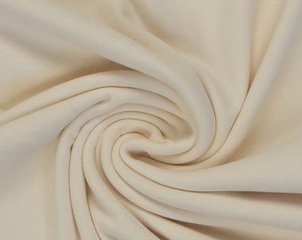 Cuff fabric tubular fabric Swafing Heike OEKO Tex Standard 100 uni, width 100 cm color natural white