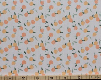 Cotton Jersey Fabric Textile Center Peaches Width 150 cm Colors: Sand / Colorful
