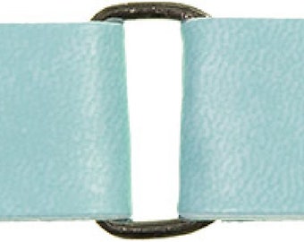 High-quality pocket closure, VENO, imitation leather, width 110 mm, height 20 mm, colour turquoise