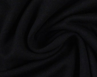 Sweat Eike Swafing brossé dos souple uni largeur 155 cm couleur noir
