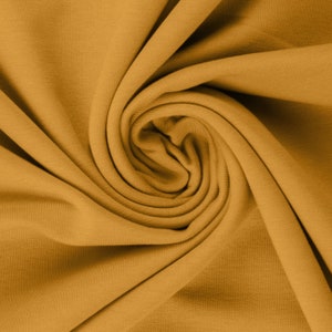 Sweat, Swafing, Maike, unbrushed, plain, fabric, width 150 cm, color golden yellow