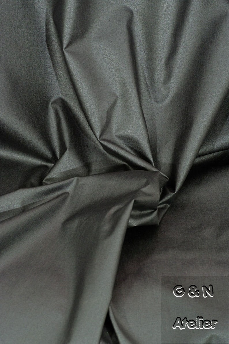 Cotton coated, fabrics, Swafing, Luisa, plain, acrylic coated, oilcloth, width 155 cm, color anthracite image 1