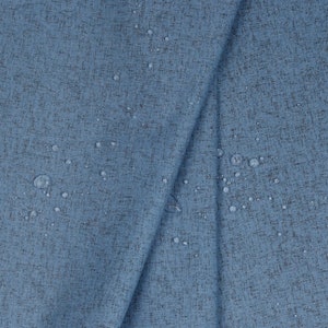 Baumwolle beschichtet meliert Leinenoptik Verhees Textiles Poppy Polyacryl-Beschichtet Stoffe Wachstuch Breite 148cm Farbe: Blau Bild 2