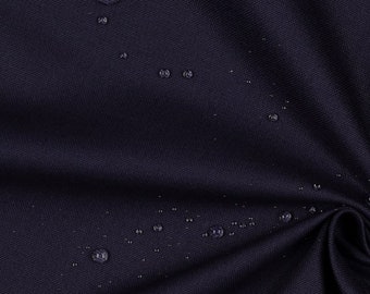 Cotton canvas water-repellent Rimini Verhees Textiles * Oeko-Tex Standard * Width 140 cm uni color Navy