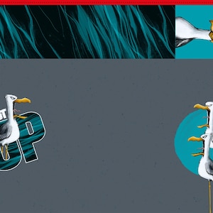 Płótno bawełniane - Seagull Ole - Thorsten Berger Panel DIY Swafing 150 cm x 90 cm