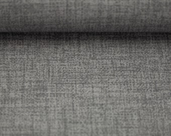 Charly coated Swafing cotton blend fabric plain width 140 cm color dark gray / mottled