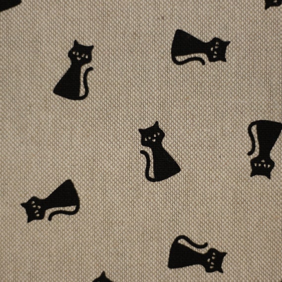 Dekostoff bedruckte Leinenoptik Katzen Swafing Balingen Breite 140