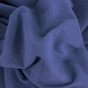 Sweat, Swafing, Maike, unbrushed, plain, fabrics, width 150 cm, color denim blue