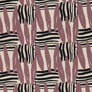 Cotton Jersey Fabric Johanna Swafing Graphic Pattern Width 155 cm Colors Cream / Rose / Black