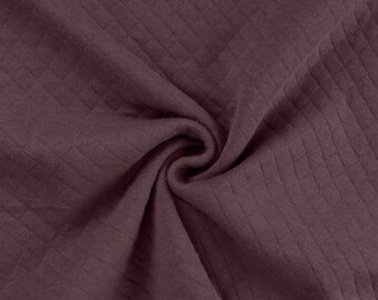 Cotton quilted sweat Quality Textiles Triangles and fabrics Width 150 cm Color Mauve