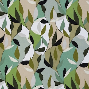 Cotton coated Leona Leaves Acrylic coated Swafing Oilcloth Width 150 cm Color: Colorful