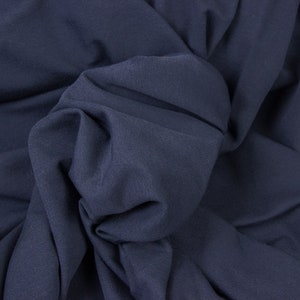 Sweat, Swafing, Maike, unbrushed, plain, fabrics, width 150 cm, color dark blue