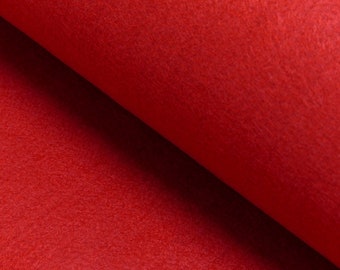 High-quality craft/deco felt 3 mm width 100 cm colour: red