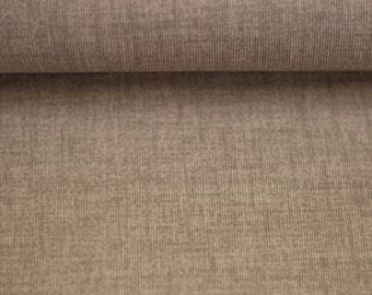 Charly coated Swafing cotton blend fabric plain width 140 cm color mud / mottled