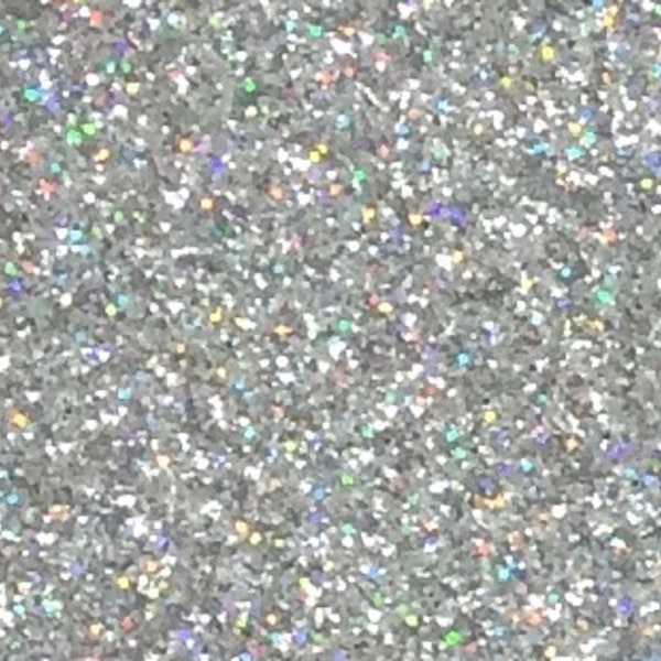 Glitzerstoff-Zuschnitt, Ki Sign, Farbe Glitzer-Silber, 66x45cm