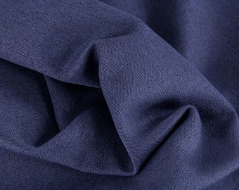 Bag fabric, decorative fabric, woven fabric, canvas, Swafing, Rome, Öko-Tex Standard, width 140 cm, plain, mottled, color blue