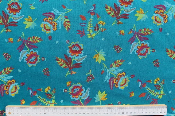 Quality Textiles Folien Druck Baumwolle Jersey Stoff Altrosa 147cm Papageien