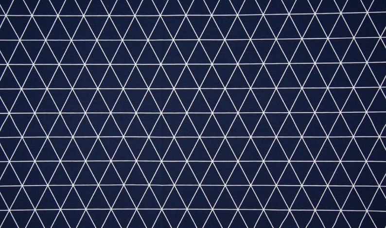 Quality Textiles Dreiecke-Rauten Weiß//Schwarz 150 cm Baumwolle Jersey Stoff