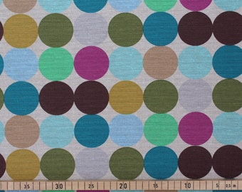 Cotton coated dots Aitana Hopper width 140 cm color colorful