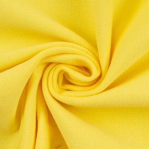 Sweat, Swafing, Maike, unbrushed, plain, fabrics, width 150 cm, color lemon yellow
