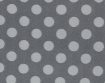 Pile Swafing Anke pois doubleface larghezza 150 cm Colori: Grigio scuro/grigio