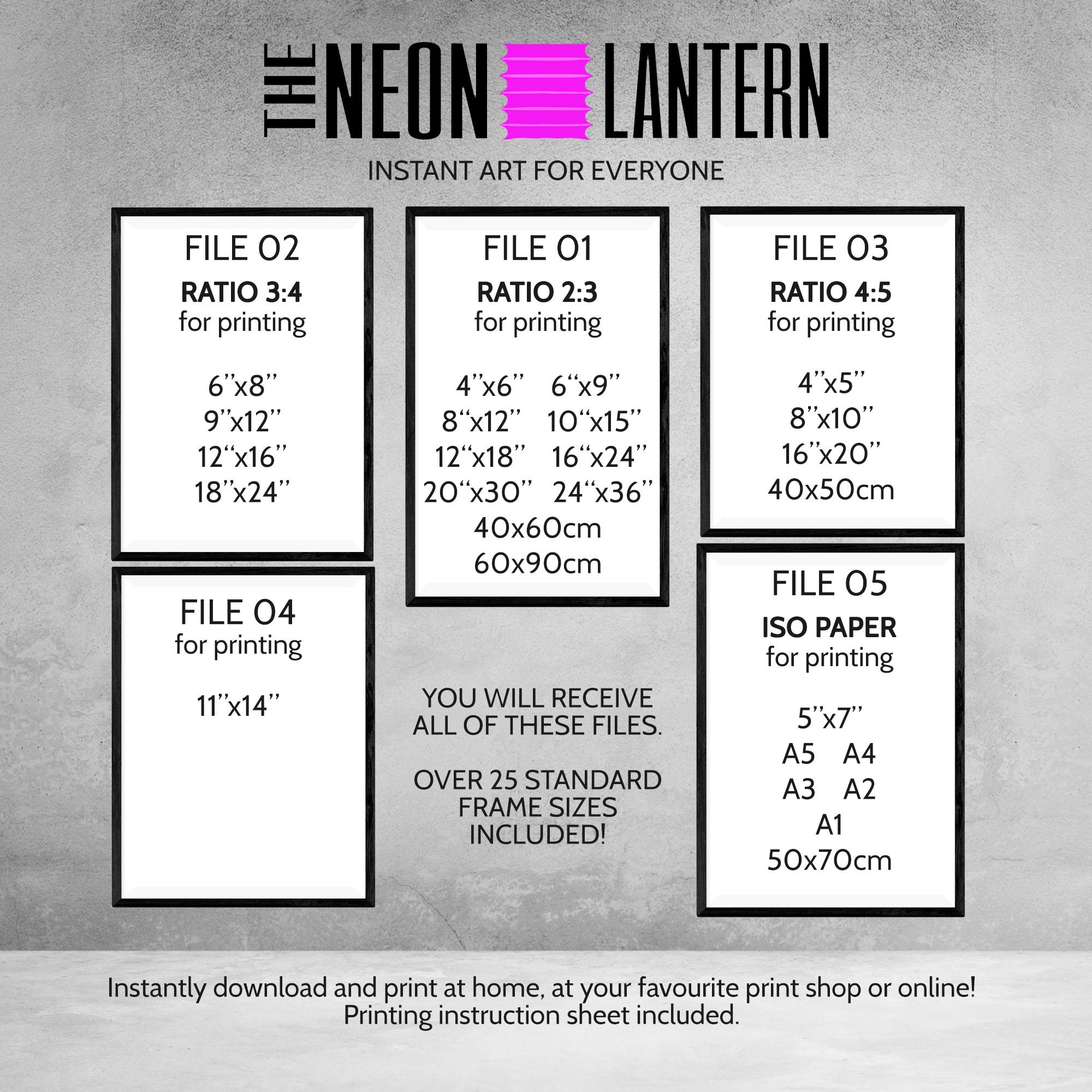 Neon Sign Printable Poster Modern Contemporary Photography Etsy