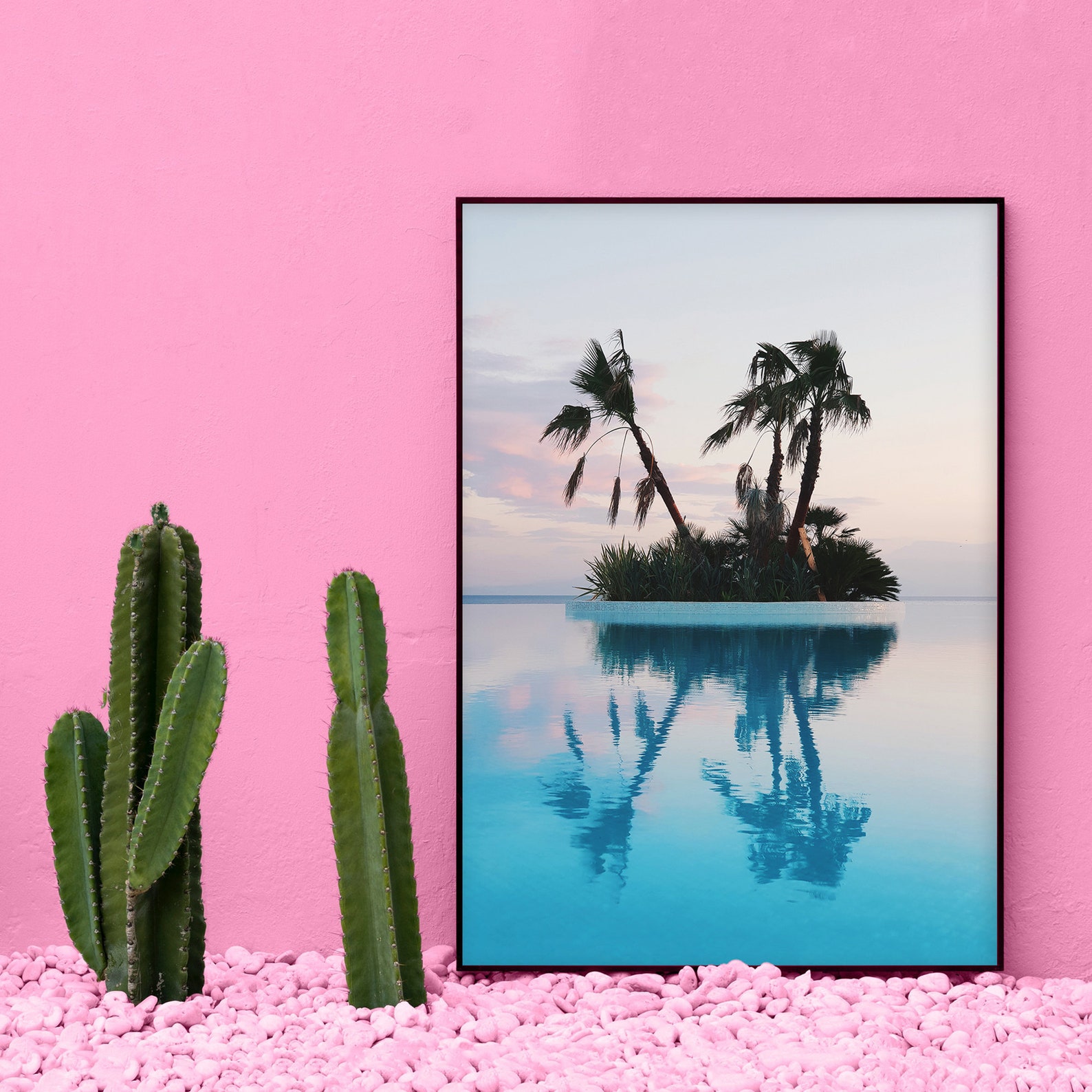 Palm Island Wall Art Print Instant Digital Downloadpalm Etsy