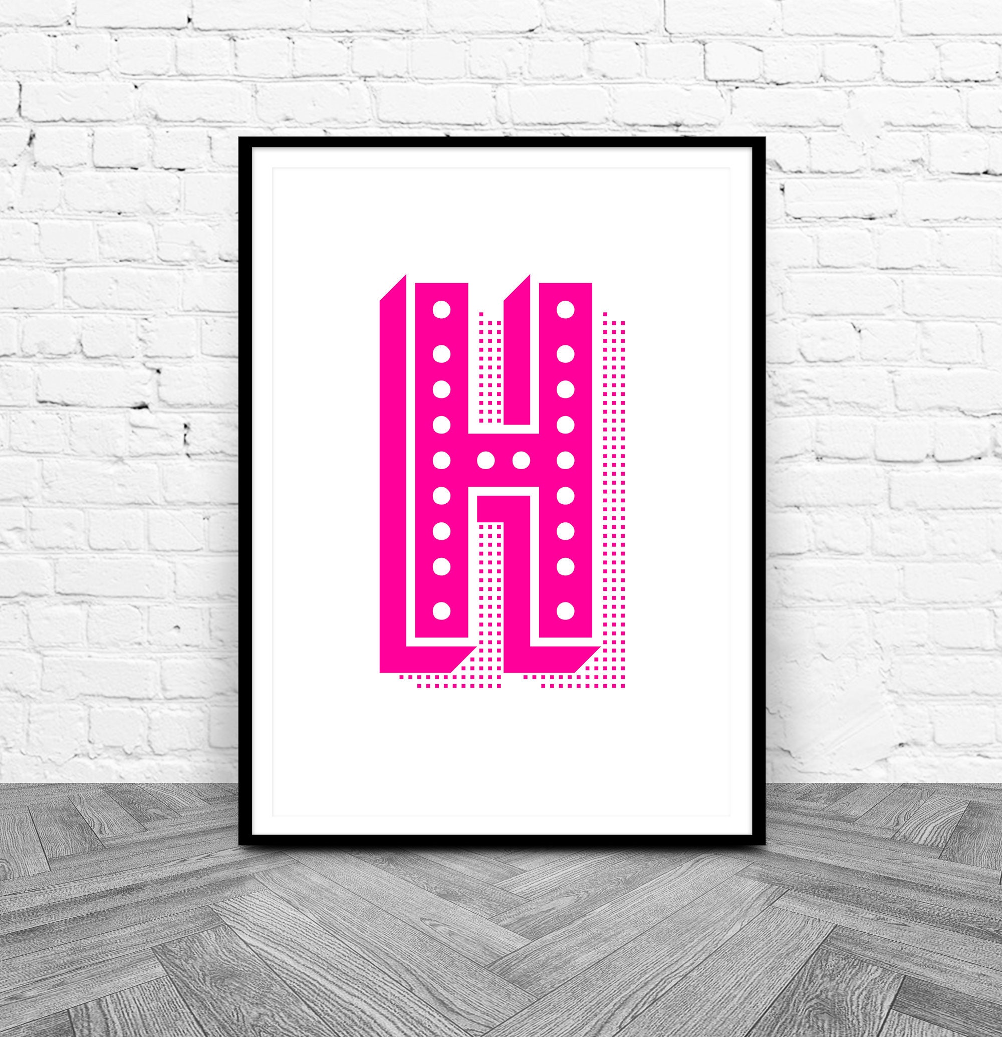 Hot Pink Letter H