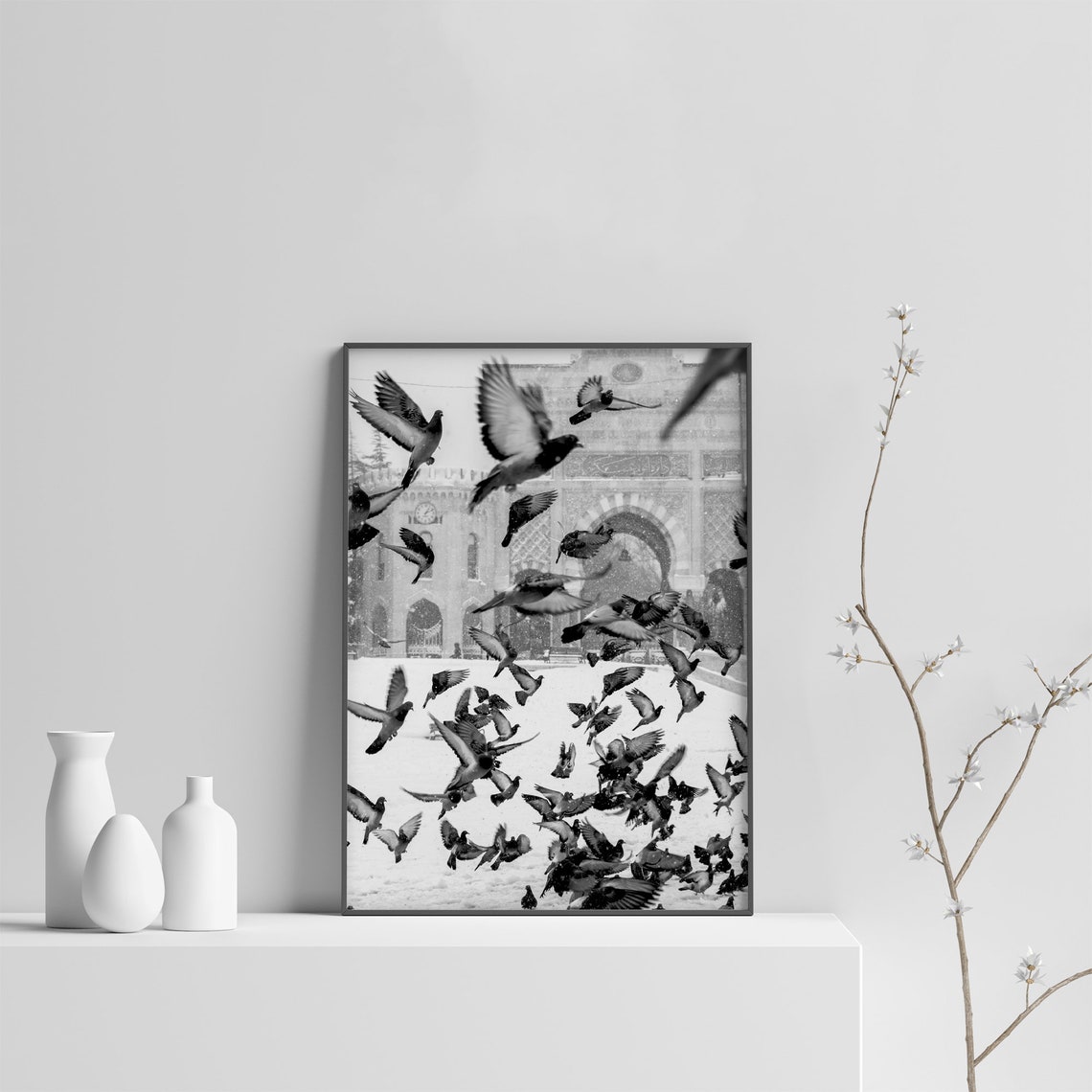 Bird Print Black and White Printable Art Instant Download - Etsy