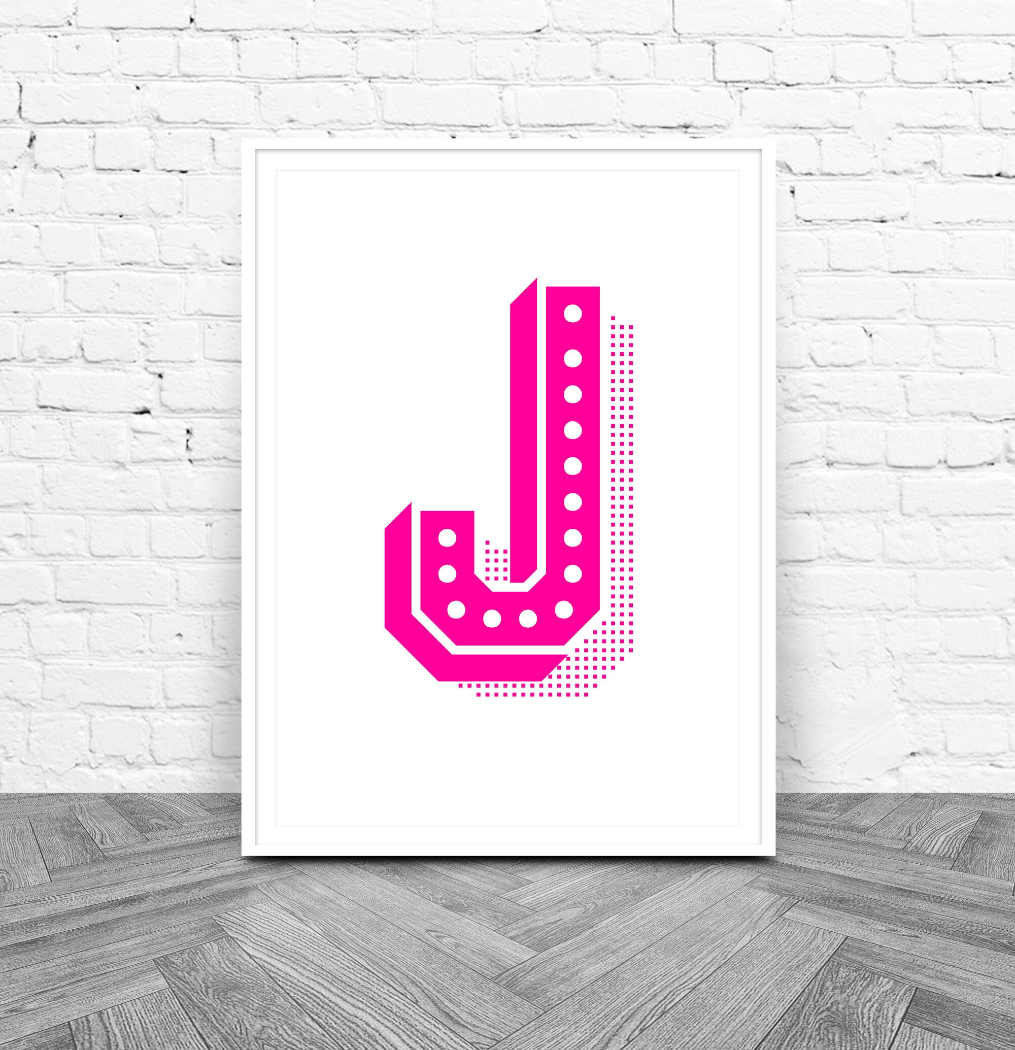 Letter J Printable Art Initial J Wall Decor Monogram Office Etsy UK