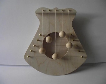 Arpa de puerta, natural, 5 cuerdas
