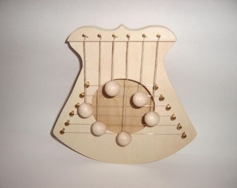 Arpa de puerta, natural, 6 cuerdas