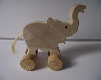 Push-along/pull-along elephant