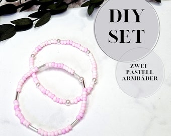 DIY Bastelset Perlenarmband | Stretch Armband Glasperlen | Kinderarmband | Perlenarmband | Freundschaftsarmband | Geschenkidee Mitbringsel
