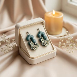 Polymer Clay Ohrstecker Blumen | Blüten Ton Ohrringe |  Weihnachtsgeschenk | Sommer Ohrringe | handgefertigt