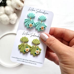 Polymer Clay Ohrstecker Muscheln | Muschel Ton Ohrringe |  Weihnachtsgeschenk | Sommer Ohrringe | handgefertigt