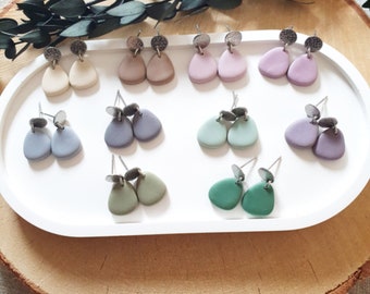 Polymer Clay Ohrringe | minimalisitisch Ton Ohrringe | verschiedene Farben | handgefertigt