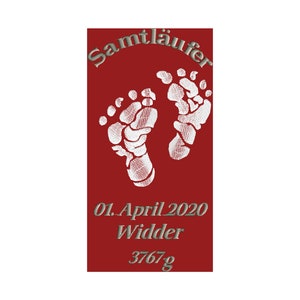Baby, Babyfüße, Geburt, Fußabdrücke, Geschenk, Säugling. Scriptol, Hand und Fußabdruck.