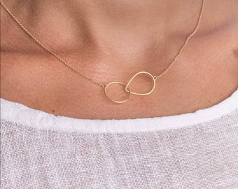 18 kt gold necklace Cerchio e Goccia