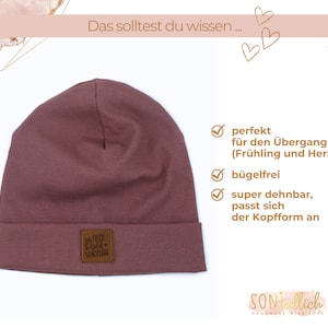 Hipster-Beanie aus Rib-Jersey, Beschreibung