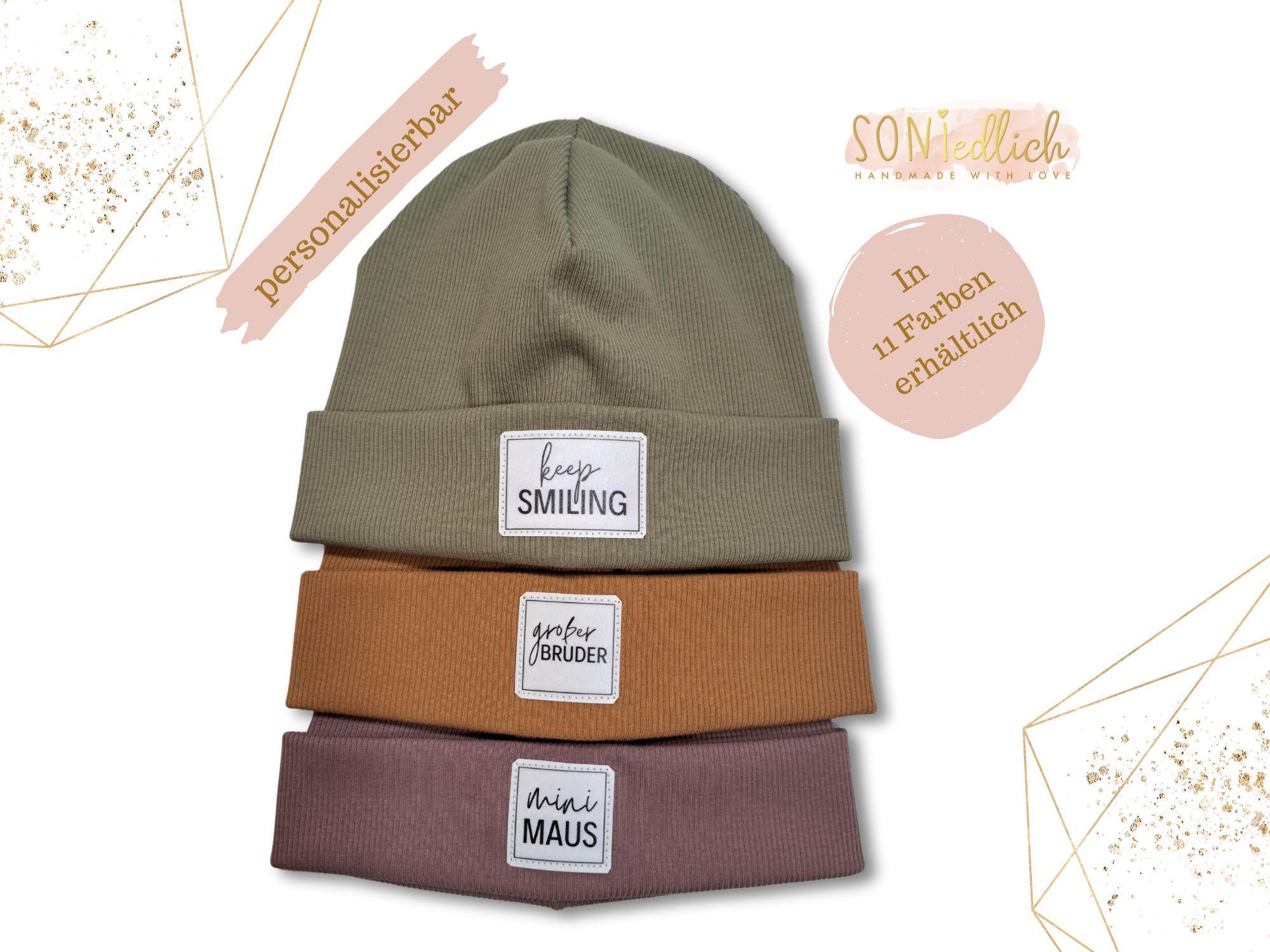 Statement Mütze (hipster-beanie) Aus Rib-jersey
